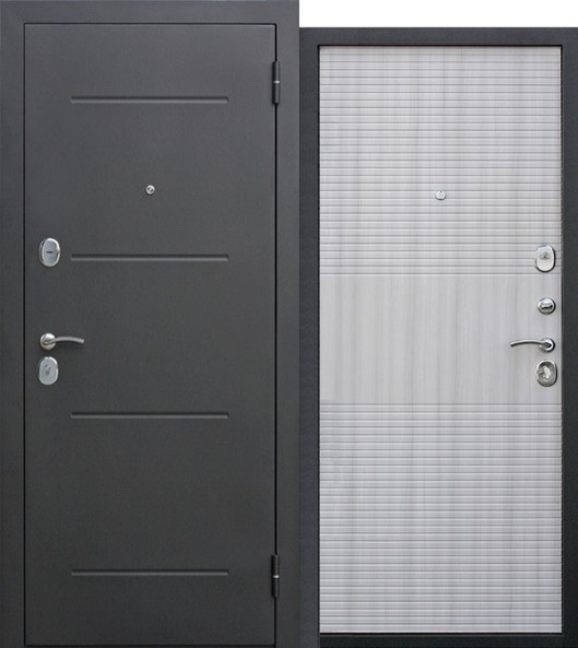 Входная дверь, Ferroni, 7,5 см Гарда, Серебро/Белый ясень