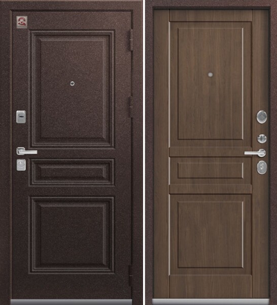 Входная дверь, Центурион, LUX-14, Шоколад букле/Миндаль